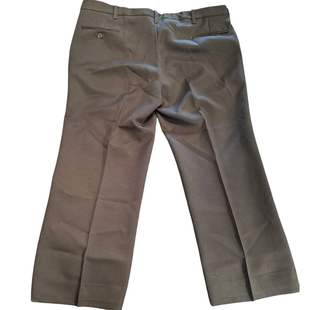 Mens Brown Flat Front Dress Pants Straight Leg Trousers 42x29‎ Style 7100